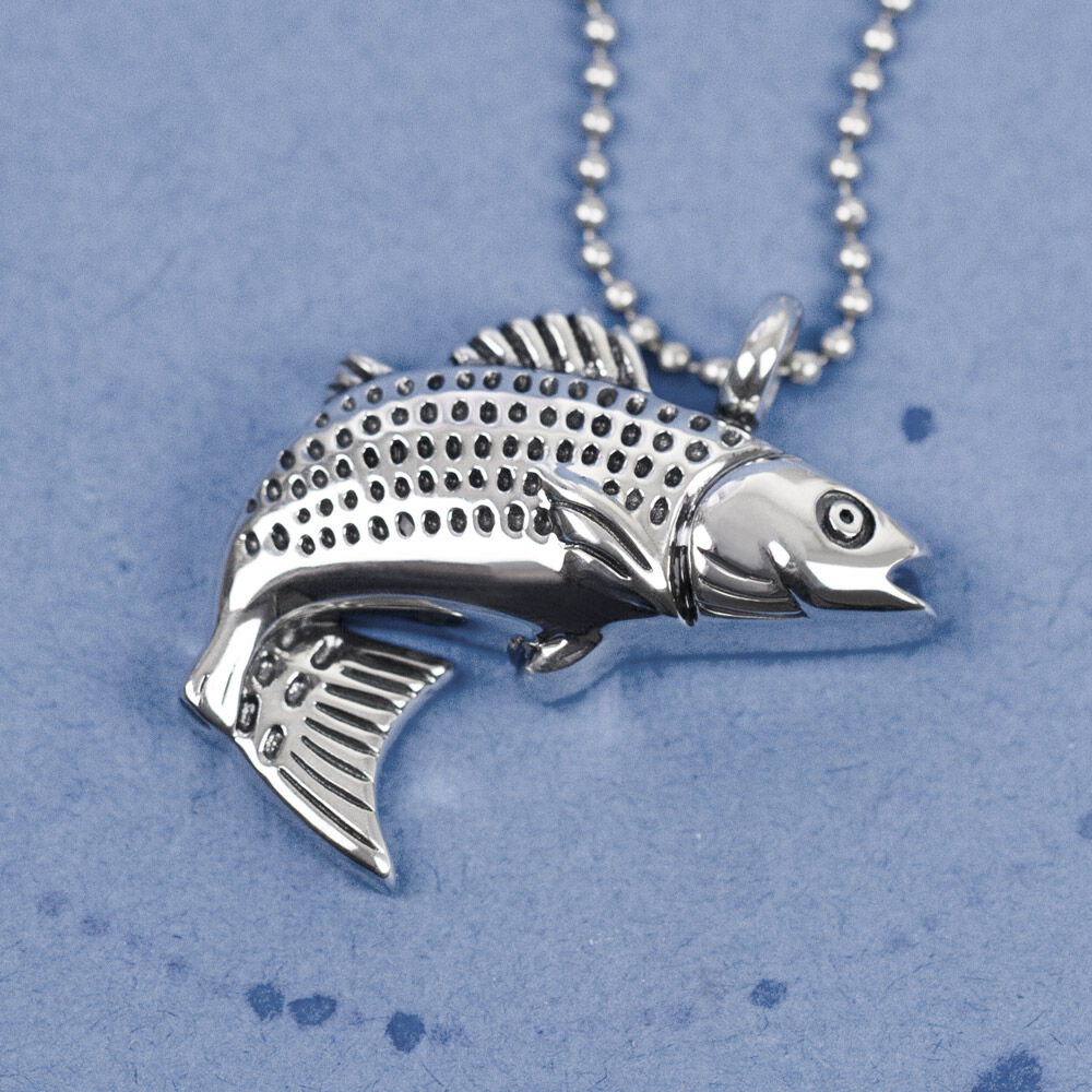 Perfect Memorials Fresh Water Fish Stainless Steel Cremation Jewelry