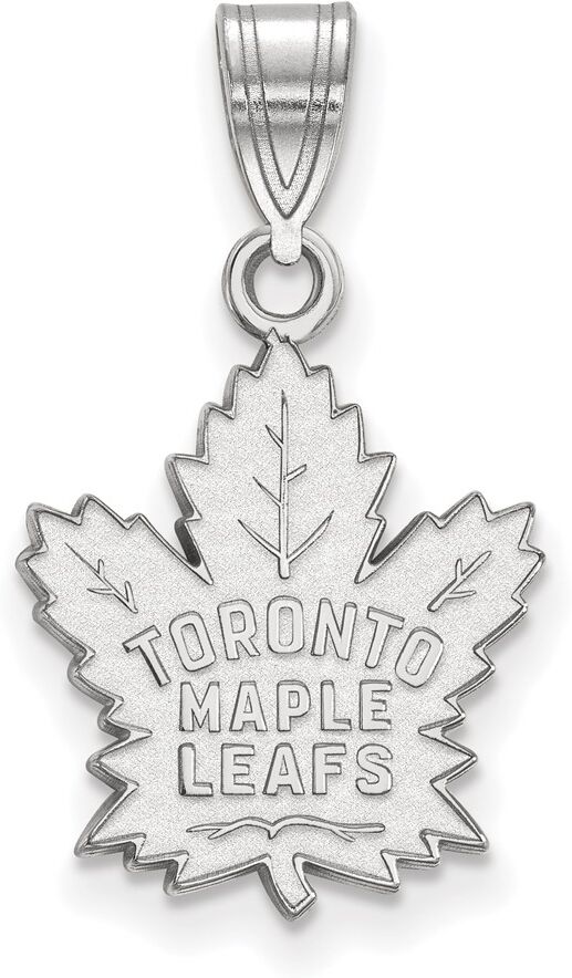 LogoArt Sterling Silver NHL Toronto Maple Leafs Medium Pendant