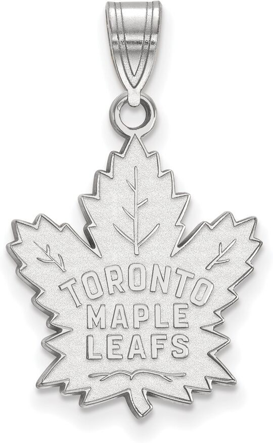 LogoArt Sterling Silver NHL Toronto Maple Leafs Large Pendant