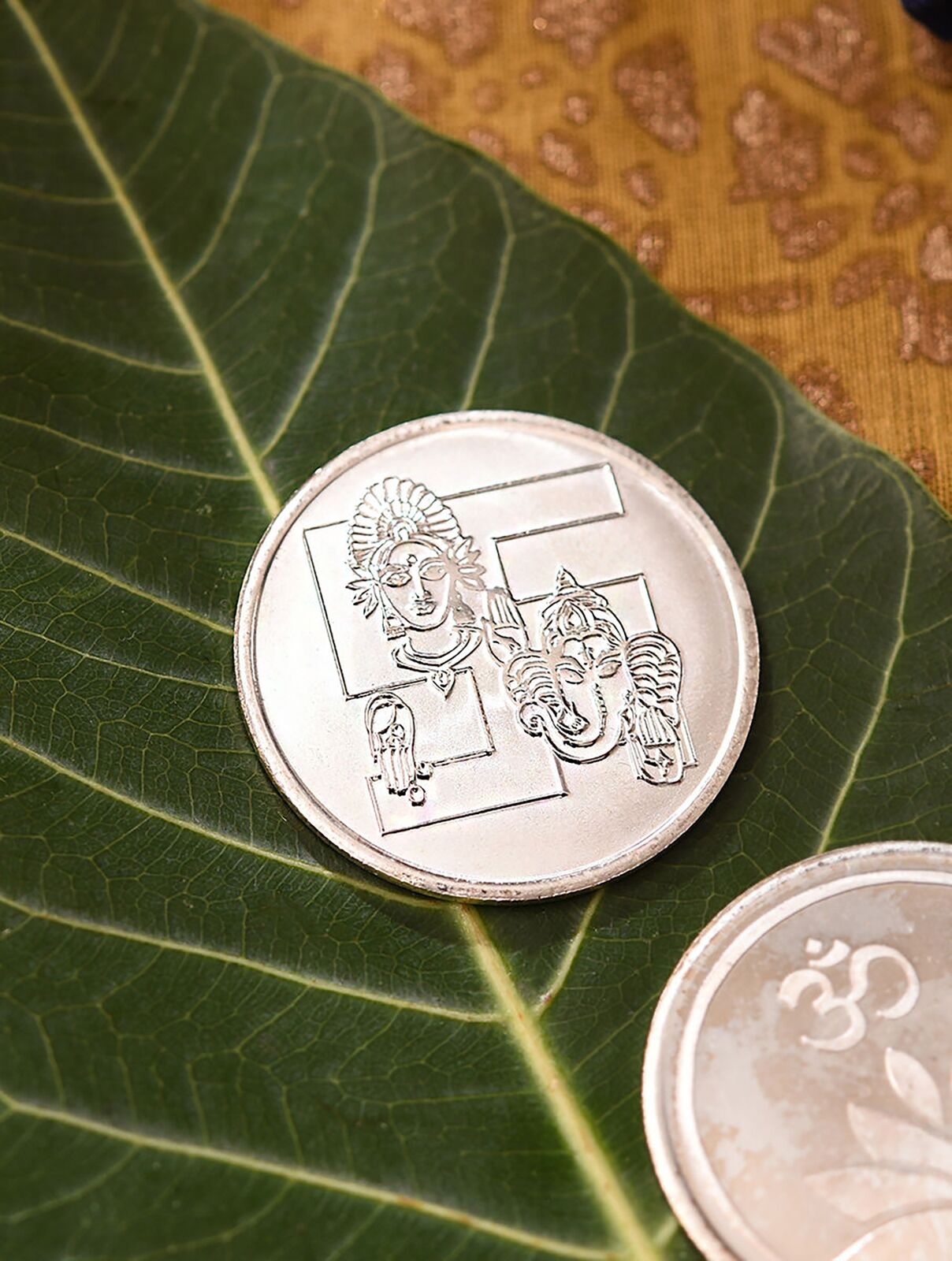 Jaypore Laxmi Ganesha Silver Coin