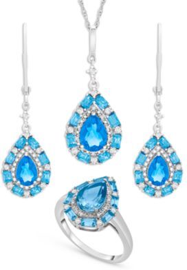 Macy's Blue Topaz Multi Gemstone Jewelry Collection