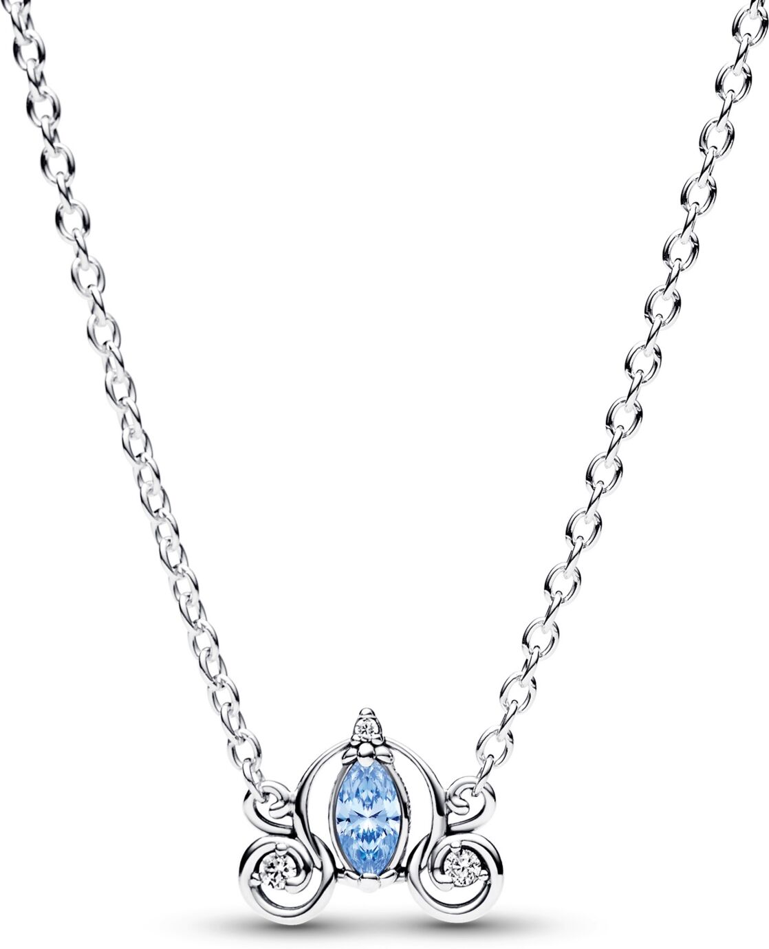 Pandora Sterling Silver Disney Cinderella Collier Necklace - Blue