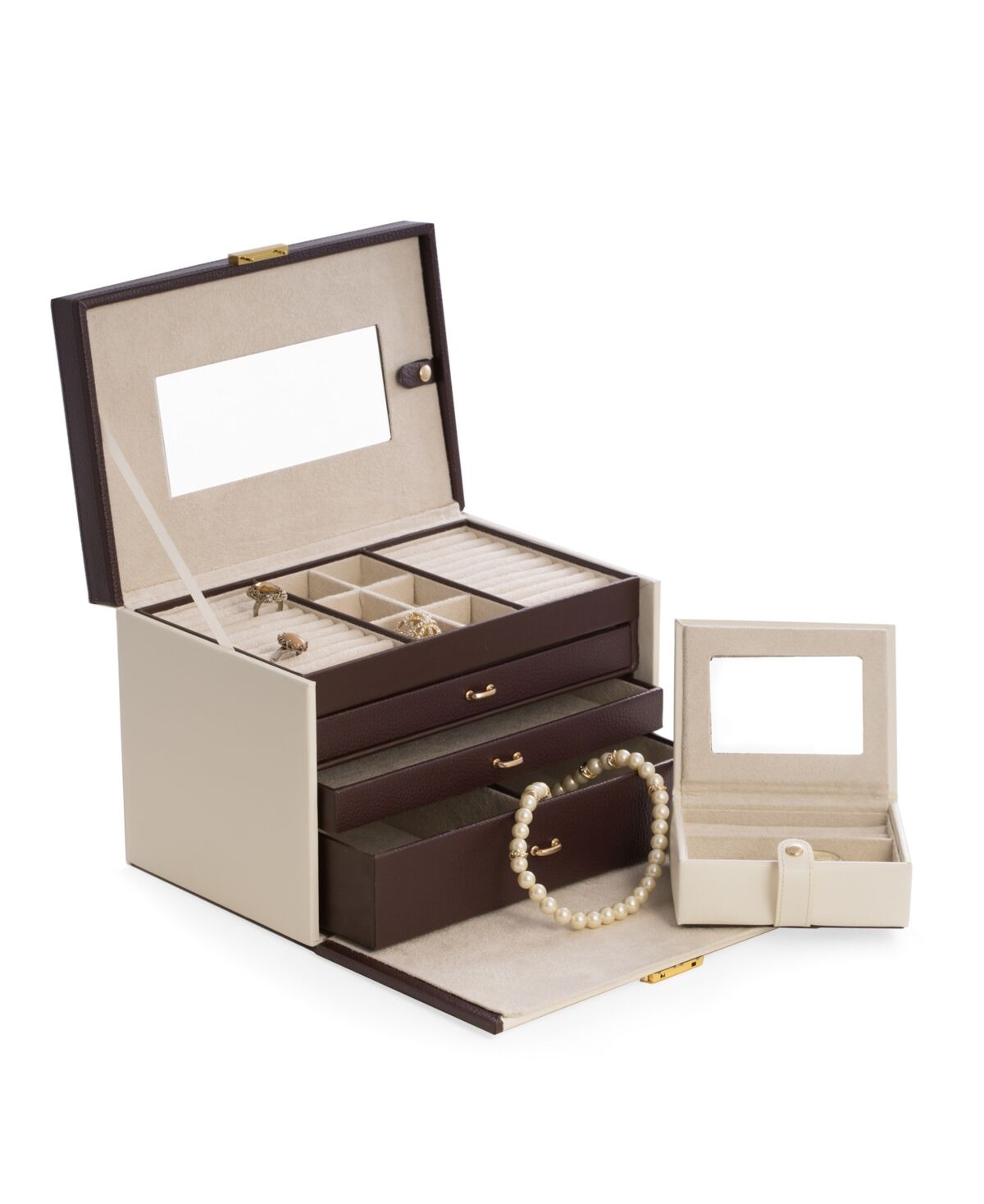 Bey-Berk 4 Level Jewelry Box - Multi