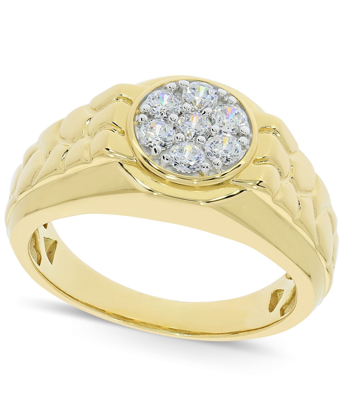 Macy's Men's Diamond Ring (1/2 ct. t.w.) in 10K Gold - Yellow Gold