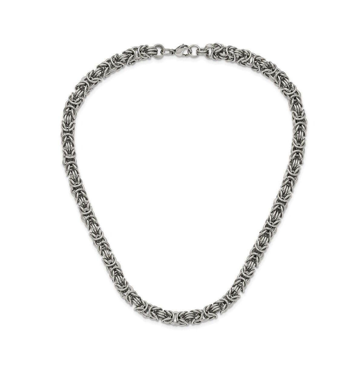 Chisel Stainless Steel Polished 18 inch Fancy Link Necklace - Silver