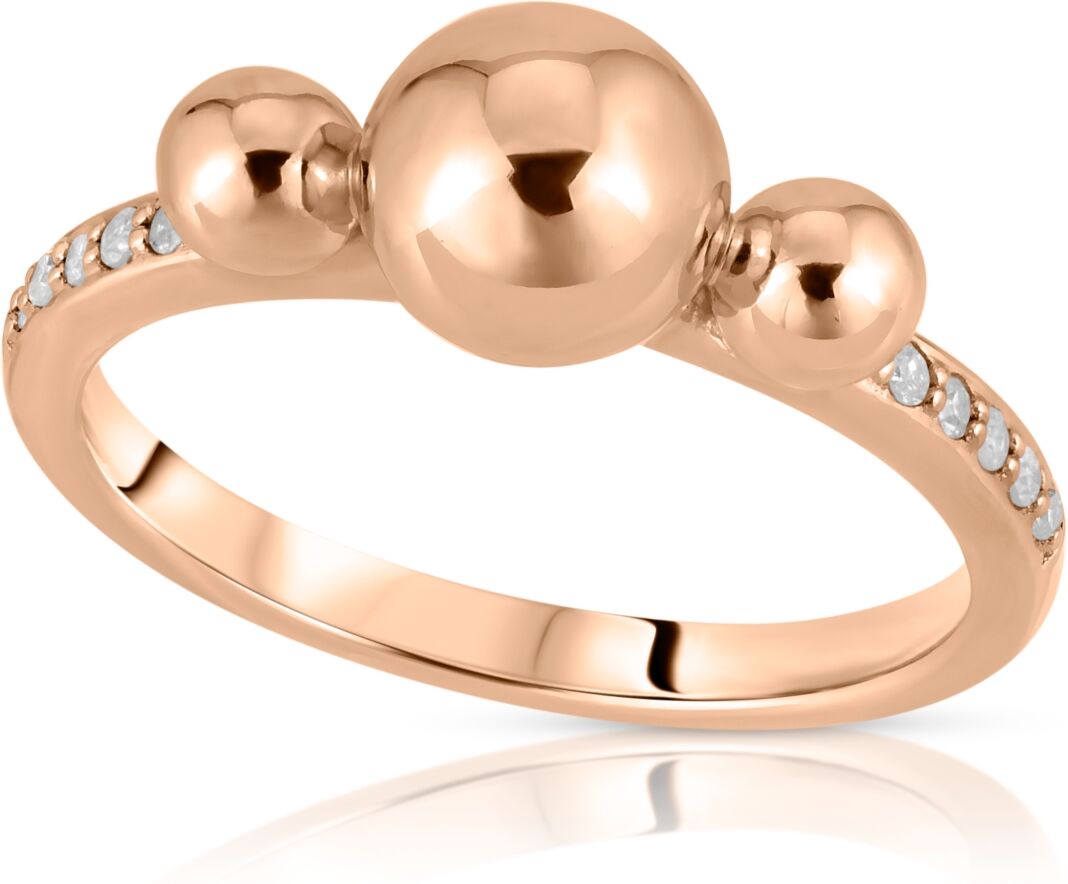 Macy's Brilliant Bubbles Diamond (1/10 ct. t.w.) 3 Bubble Ring Designed in Sterling Silver, 14k Yellow Gold over Sterling Silver or 14k Rose Gold over Sterli