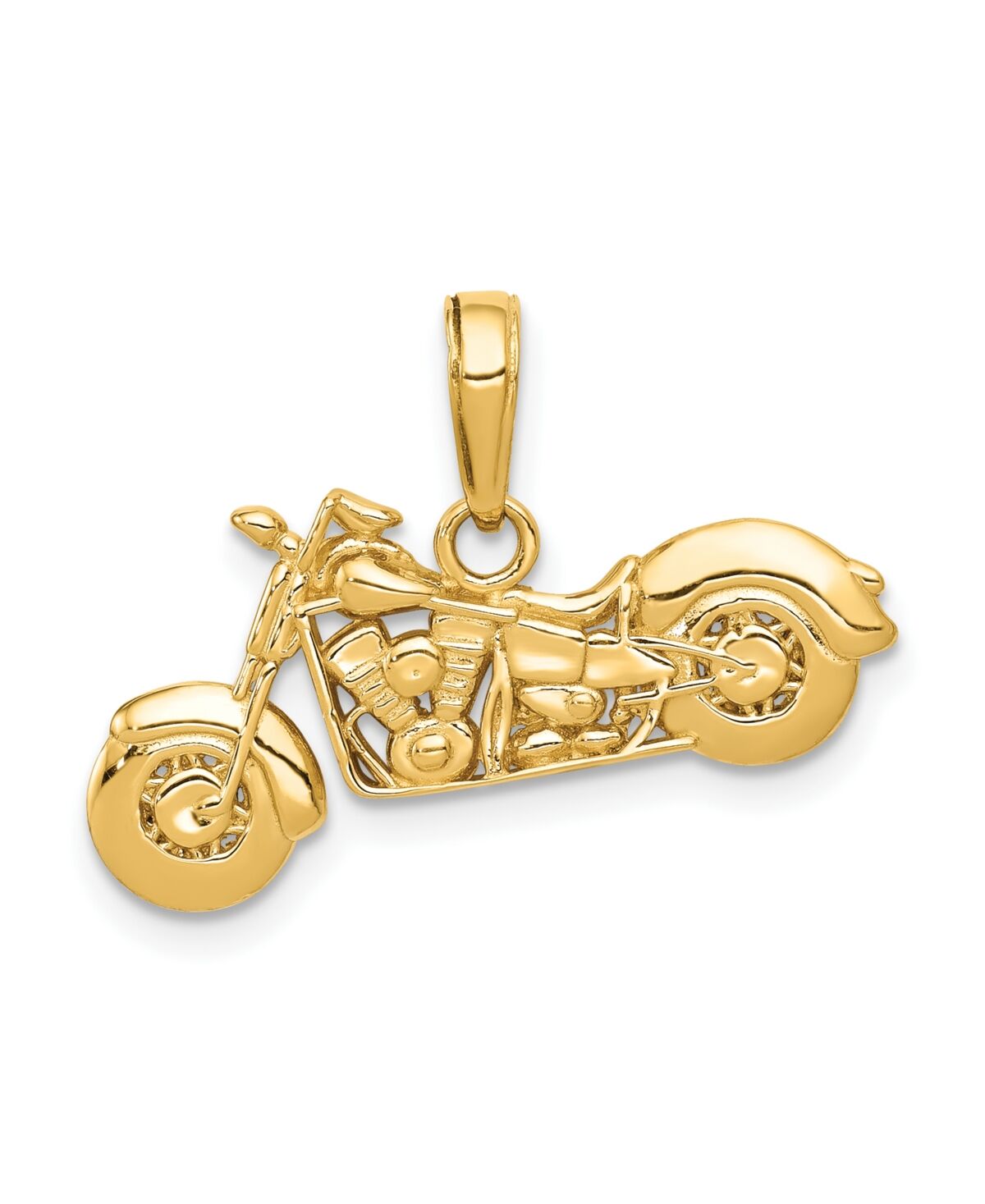 Macy's Motorcycle Pendant in 14k Yellow Gold - Gold
