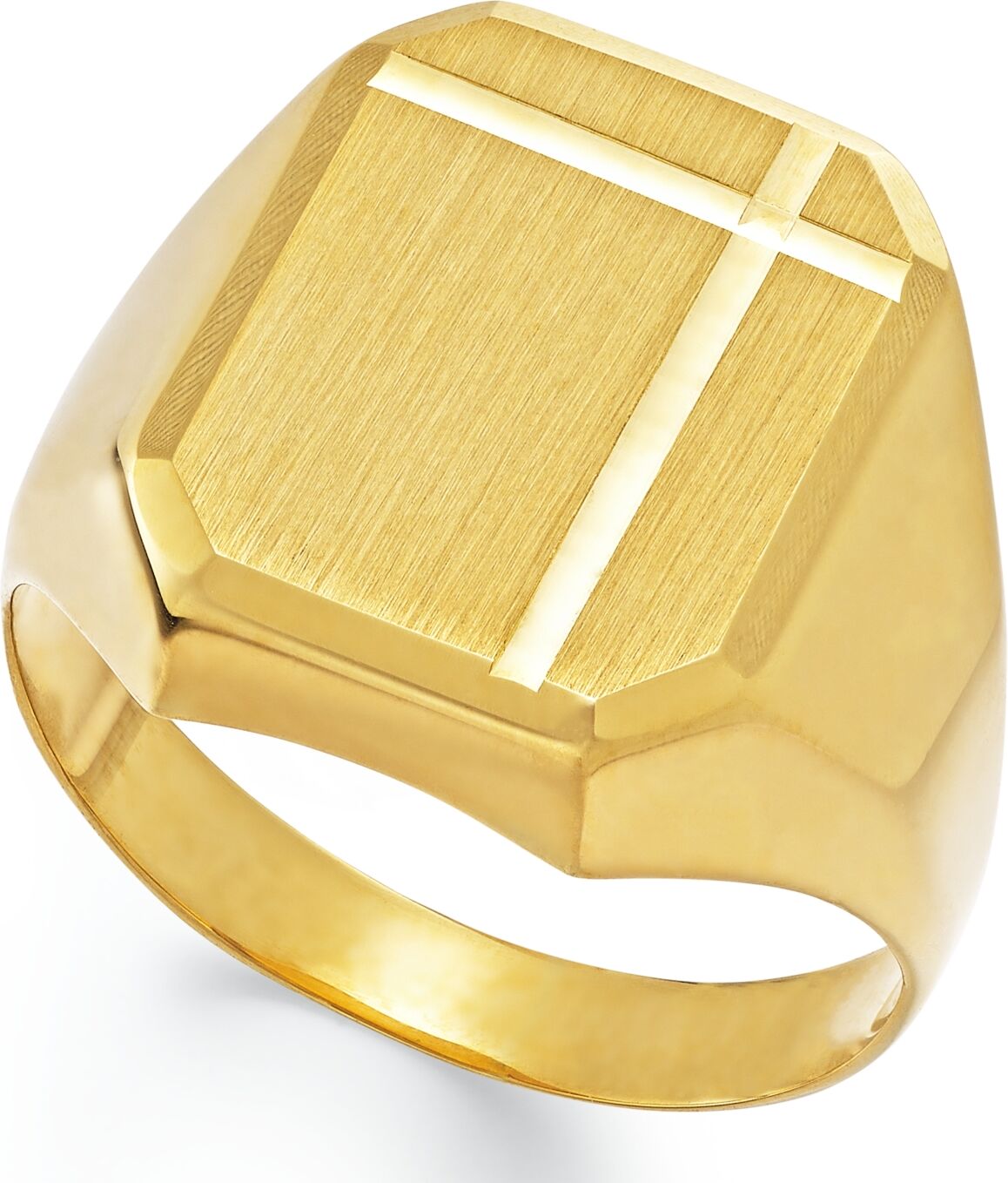 Macy's Men's Polished Ring in 14k Gold