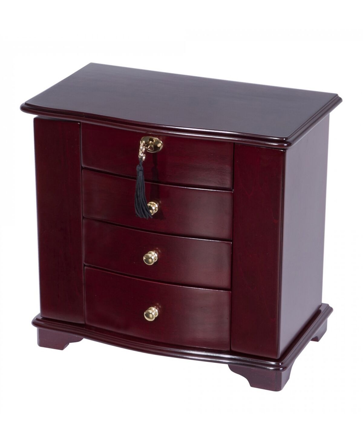 Mele & Co Waverly Wooden Jewelry Box in Finish - Cherry