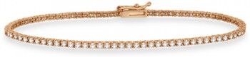 Allurez Eternity Diamond Tennis Bracelet 14k Rose Gold (2.10ct)