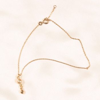 Nekhbet - Gold and Pearl Ankle/Wrist Chain