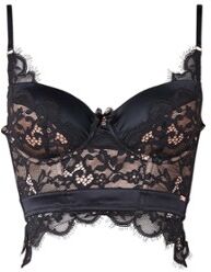 Hunkemöller Heather gepolsterter Longline-BH aus Spitze Schwarz B70, B75, B80, B85, C70, E70, C75, E75, C80, E80, E85, C85, D70, D75, D80, D85, F70, F75, F80, F85, C90, D90, E90, F90