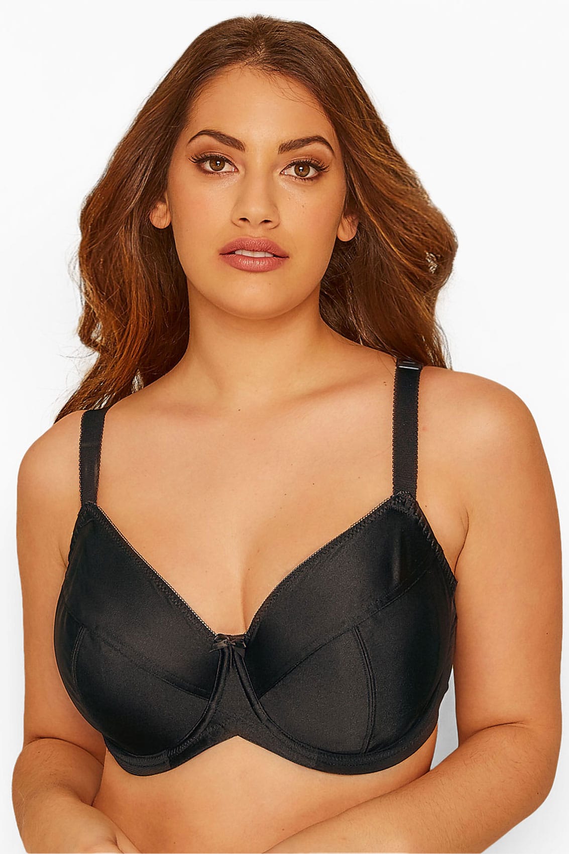 Yours Clothing Black classic smooth nonpadded underwired bra