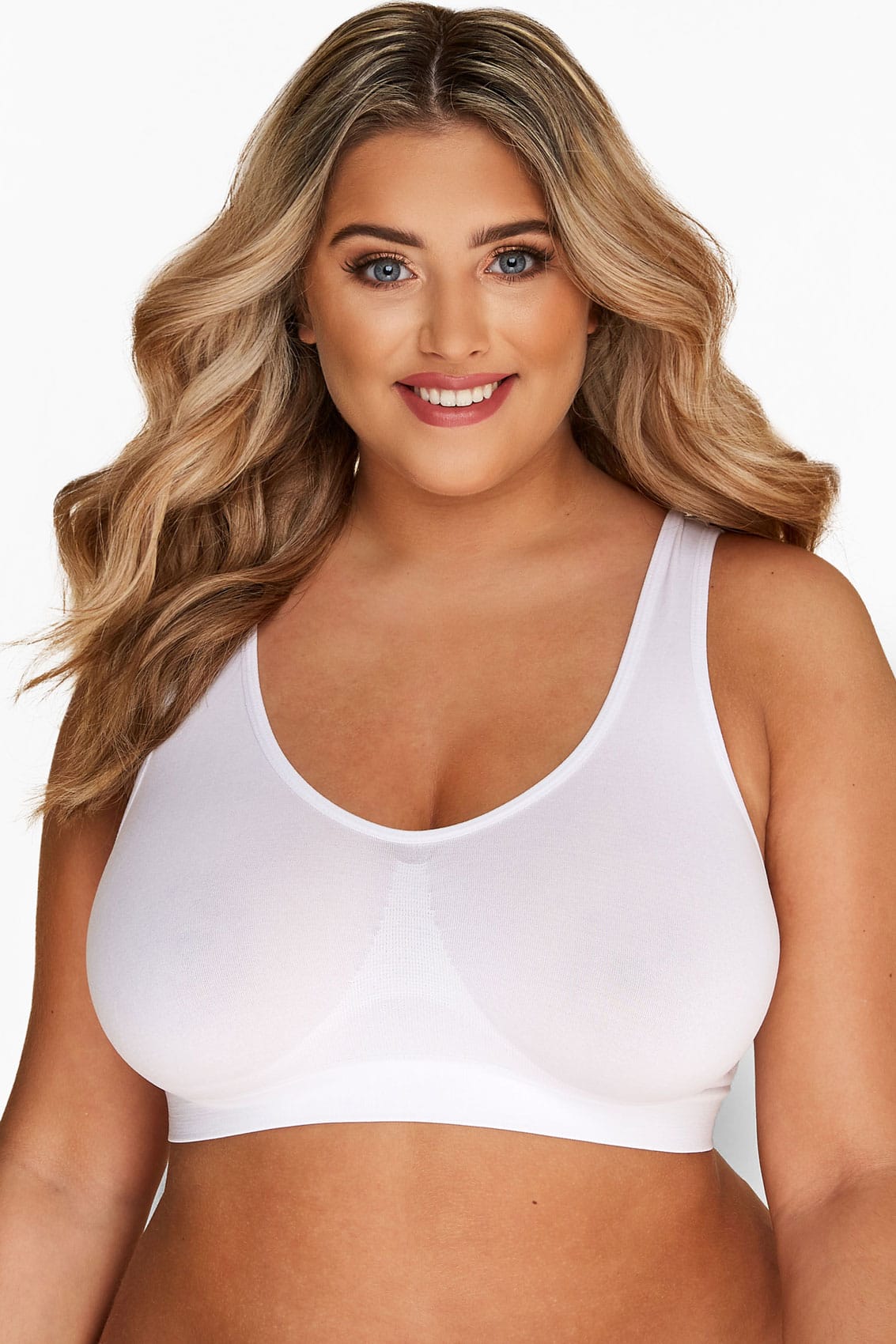 Yours Clothing White seamless nonpadded bra