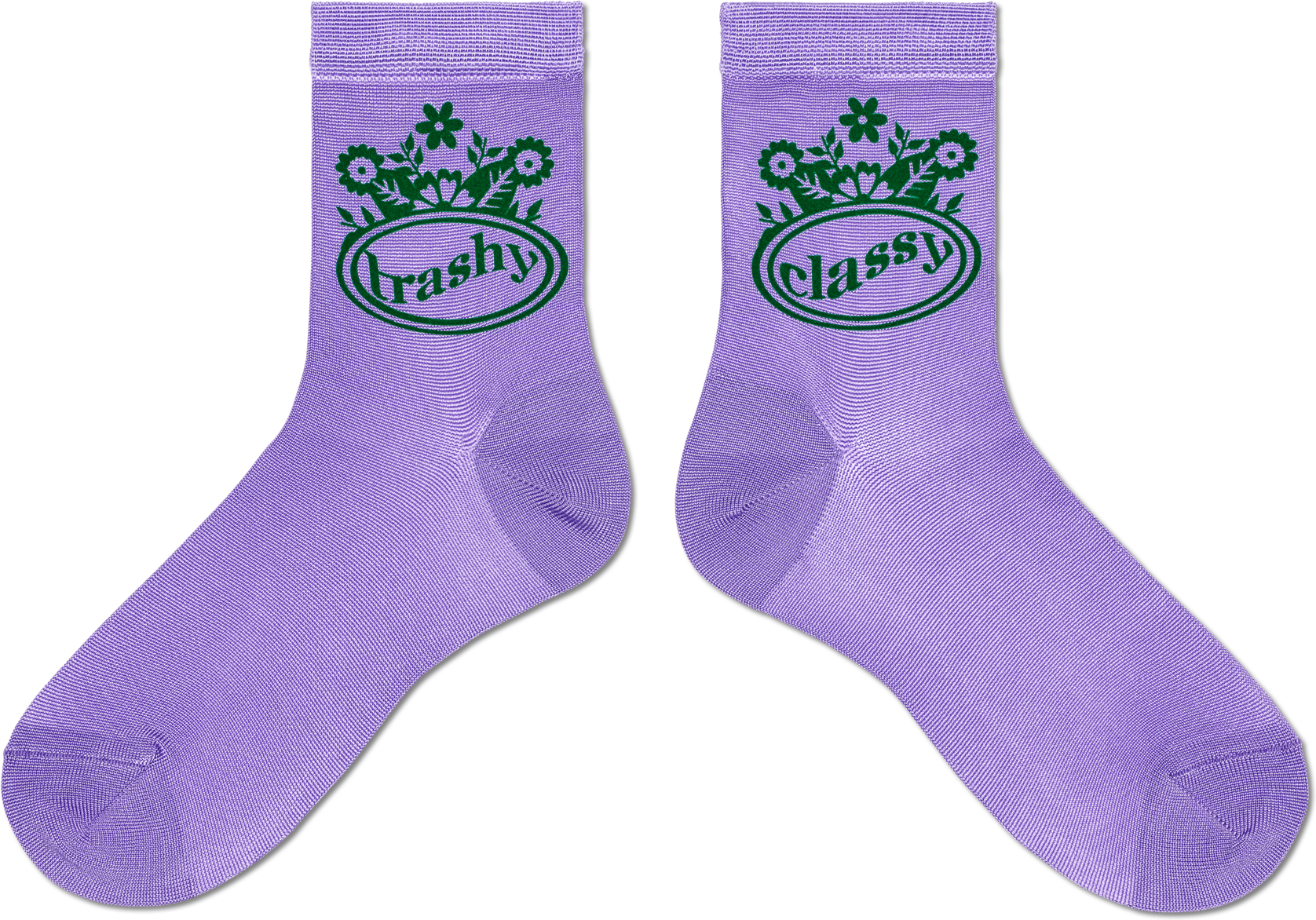 Hysteria Michel Ankle Sock - Green,Purple - Women