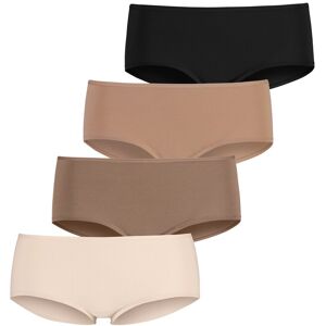 LASCANA Hipster, (Packung, 4 St.), aus elastischer Baumwolle champagner, nougat, beige, schwarz  32/34