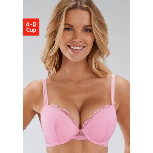 LASCANA Push-up-BH, mit extravaganter Bänder-Optik an den Trägern, Dessous rose  80