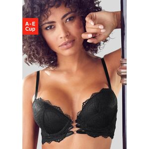 LASCANA Push-up-BH »Eleonora«, mit dekorativer Schnürung vorn, sexy Dessous schwarz  70