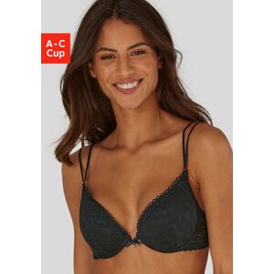 s.Oliver Push-up-BH »Clarissse«, mit feiner Spitze und Trägern in Bänder-Optik schwarz  90