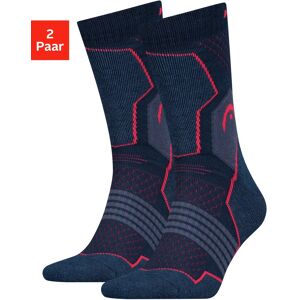 Head Wandersocken, (2 Paar), mit Mittelfussgummi 2 x pink-blau  35-38