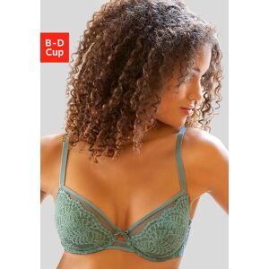 LASCANA Bügel-BH, mit feiner Spitze und transparenter Netzware, sexy Dessous jade-grün  80