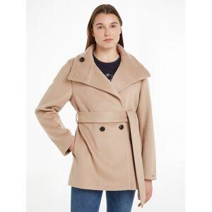 Tommy Hilfiger Outdoorjacke »WOOL BLEND DB BELTED FUNNEL JKT«, mit Tommy... merino beige  44