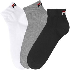 Fila Kurzsocken, (3 Paar), mit Logostickerei schwarz, grau, weiss  43-46