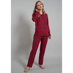 TOM TAILOR Pyjama, (2 tlg.), mit grobem Karo-Design rot-dunkel-karo Größe 42