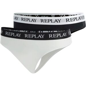 Replay String »LADY STRING Style 1 T/C 2pcs waterfall pack«, (Packung, 2er-Pack) black, white Größe M