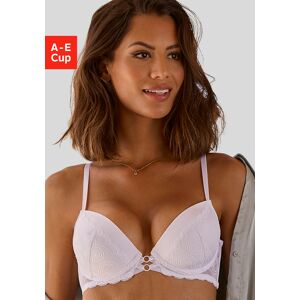 LASCANA Push-up-BH, mit sexy Bänderoptik vorn, Dessous weiss Größe 85