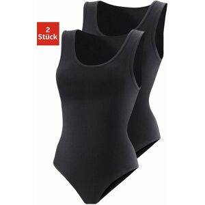 Vivance Shirtbody, (2er-Pack), aus elastischer Baumwoll-Qualität schwarz Größe 40/42