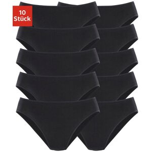 petite fleur Bikinislip, (Packung, 10 St.), aus elastischer Baumwolle schwarz Größe 36/38