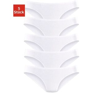 petite fleur Bikinislip, (Packung, 5 St.), aus elastischer Baumwolle weiss Größe 48/50