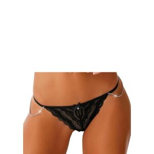 LASCANA Belle Affaire String, mit abnehmbaren Strassketten schwarz Größe 44/46