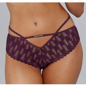 LASCANA Panty, mit hübscher Bänder-Optik aubergine Größe 48/50