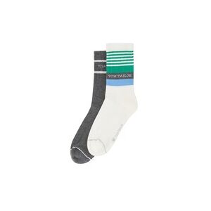 TOM TAILOR Damen Socken im Doppelpack, grau, Muster, Gr. 35-38