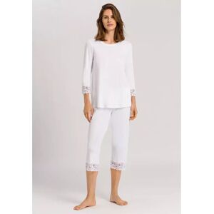 Hanro - Pyjama 3/4 A., Für Damen, Weiss, Größe L