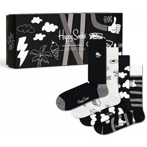 Happy Socks HappySocks 4-Pack Black And White Socks Gift Set 41-46