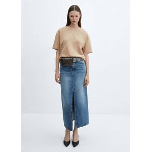 Mango Oversized-Baumwollshirt - Beige - L - weiblich