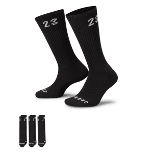 Jordan Essentials Crew-Socken (3 Paar) - Schwarz - 34-38