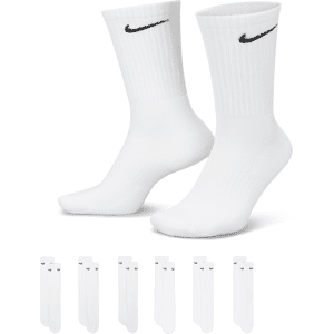 Nike Everyday CushionedCrew-Trainingssocken (6 Paar) - Weiß - 34-38