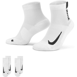 Nike MultiplierLauf-Knöchelsocken (2 Paar) - Weiß - 46-50