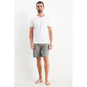 C&A Multipack 2er-Pyjama-Shorts, Grau, Größe: M Männlich