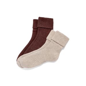 Tchibo - 2 Paar Stoppersocken - Weiss/Meliert - Gr.: 35-38 Baumwolle 1x 35-38 female