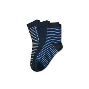 Tchibo - 3 Paar Socken - Dunkelblau - Gr.: 35-38 Baumwolle 1x 35-38 female