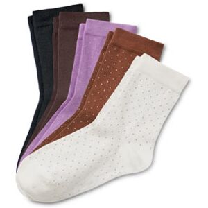 Tchibo - 5 Paar Socken - Dunkelbraun - Gr.: 39-42 Baumwolle 1x 39-42 female