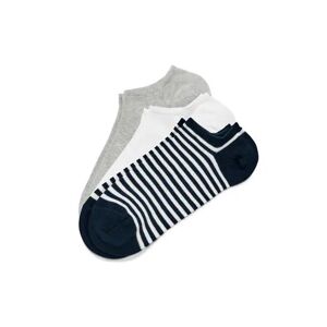 Tchibo - 3 Paar Sneakersocken - Dunkelblau/Meliert - Gr.: 39-42 Baumwolle 1x 39-42 female