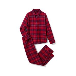 Tchibo - Flanell-Pyjama - Dunkelblau/Kariert - 100% Baumwolle - Gr.: 38 Baumwolle  38 female