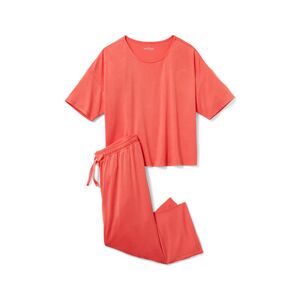 Tchibo - Pyjama in 3/4-Länge - Orange - Gr.: M Elasthan  M 40/42 female