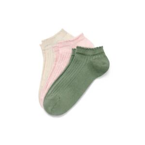 Tchibo - 3 Paar Ripp-Sneakersocken - Weiss/Meliert - Gr.: 39-42 Baumwolle 1x 39-42 female